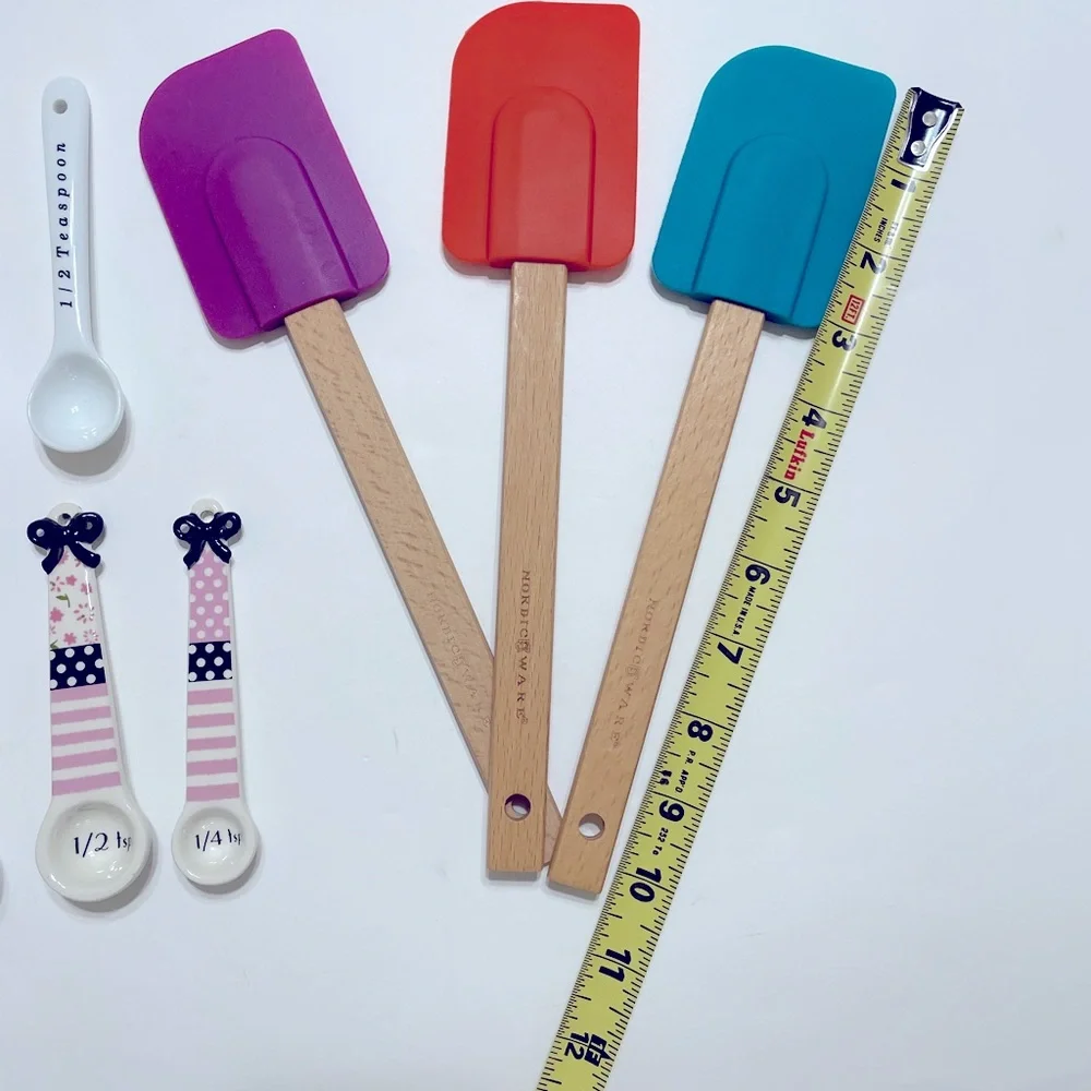 Kitchen Tools 2 Sets of Ceramic Measuring Spoons Nordic Ware Spatulas